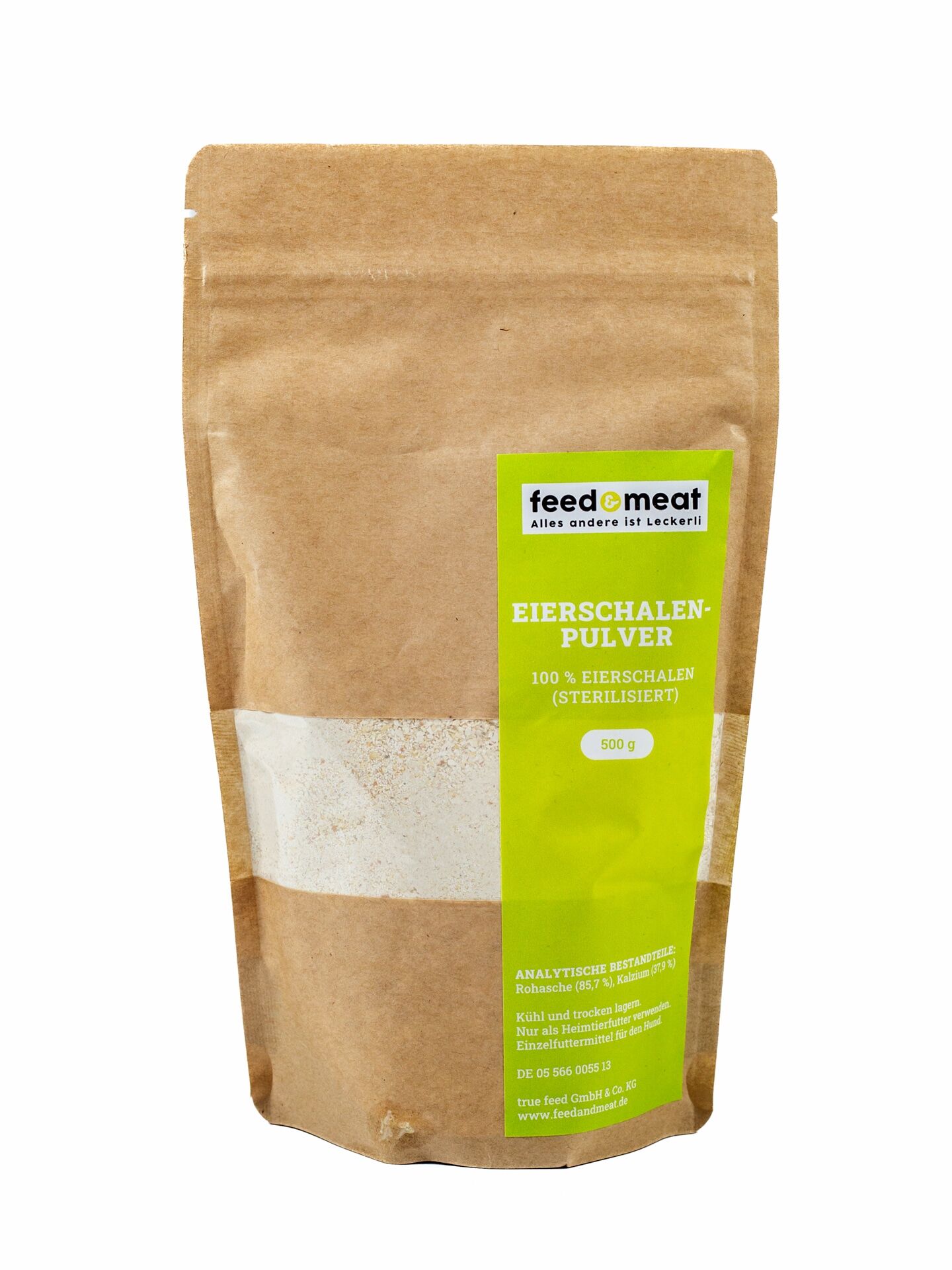 Barf Eierschalenpulver 500g Eierschalenpulver für Barffutter für Hunde als Kalziumersatz