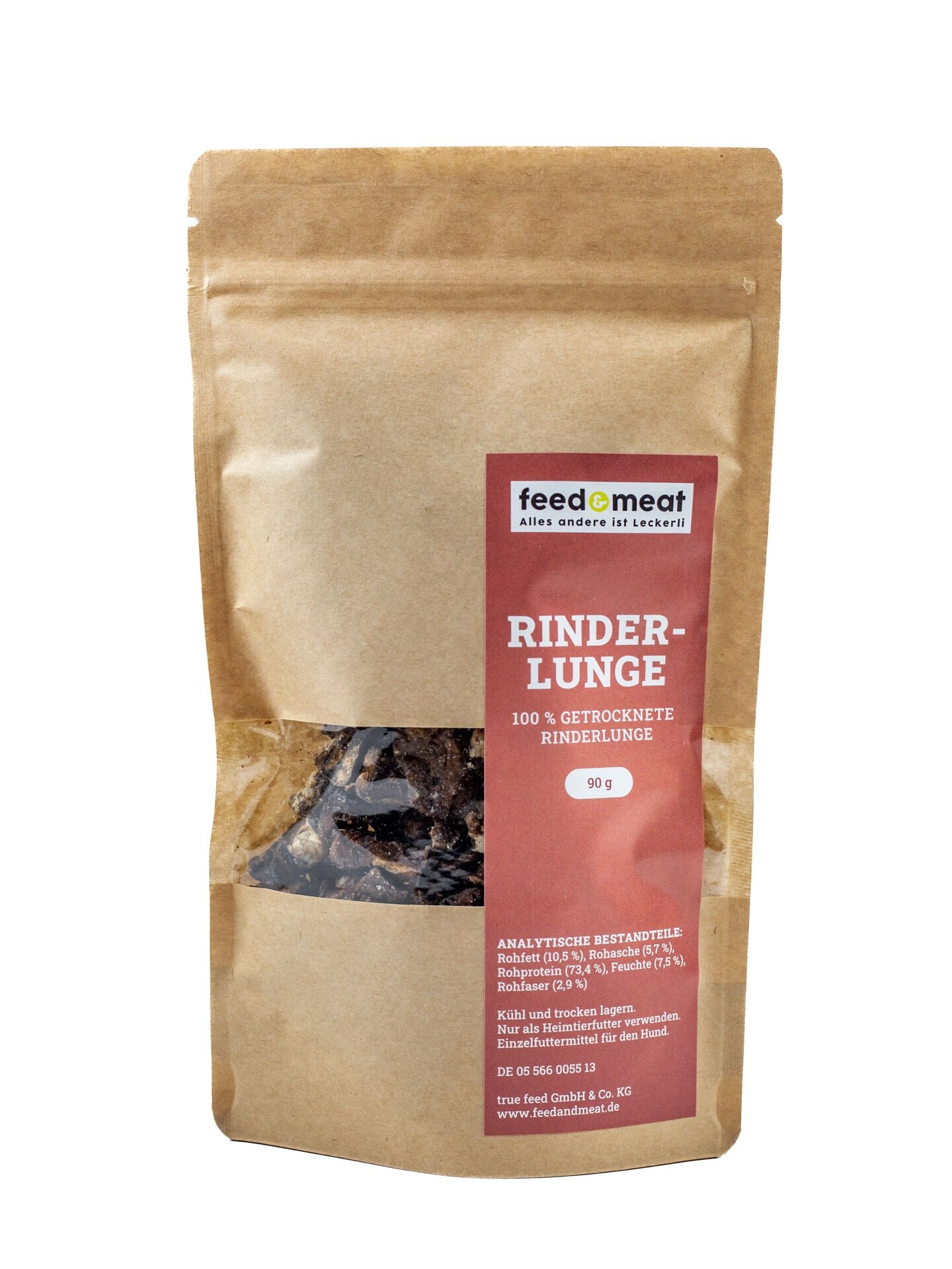 feedandmeat Rinderlungen 90g für Hunde