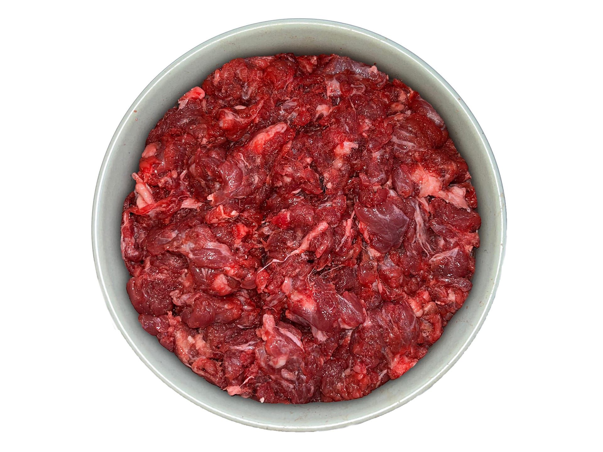 feed&meat Barf Premiumgulasch gewolft im Napf