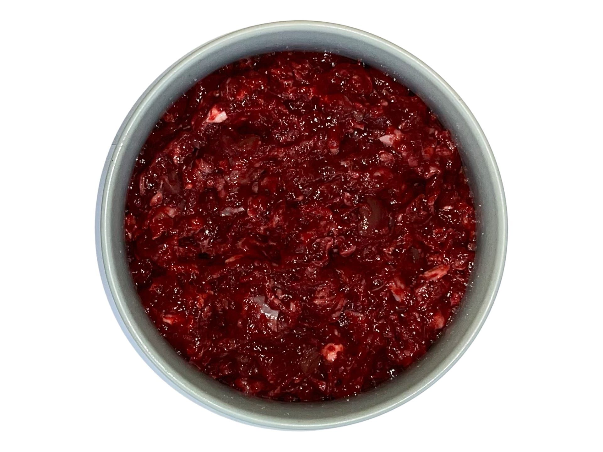 feed&meat Barf Rindermilz im Napf gewolft für Hunde