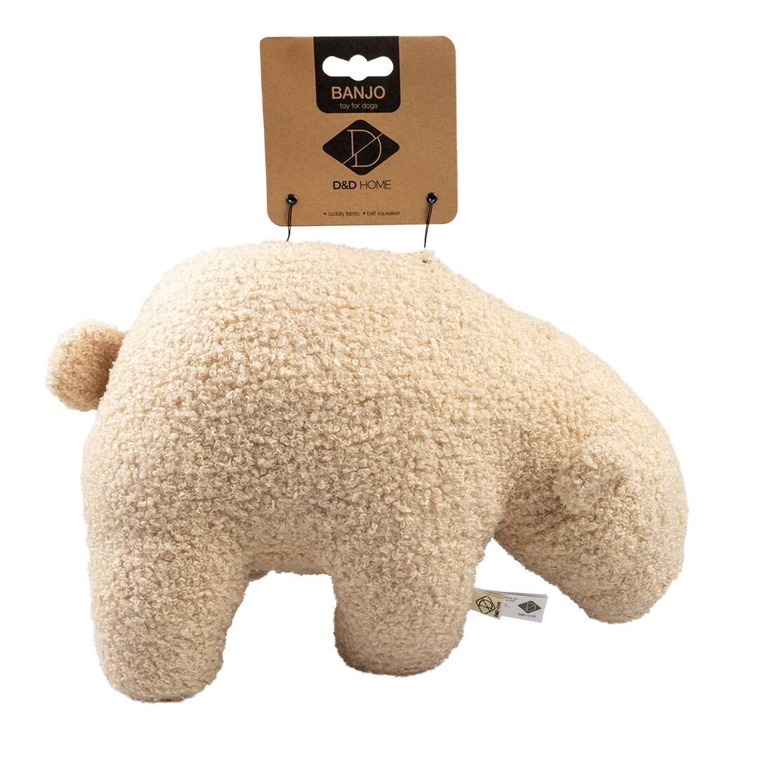 D&D Banjo HUndespielzeug Bär mit Teddyfell