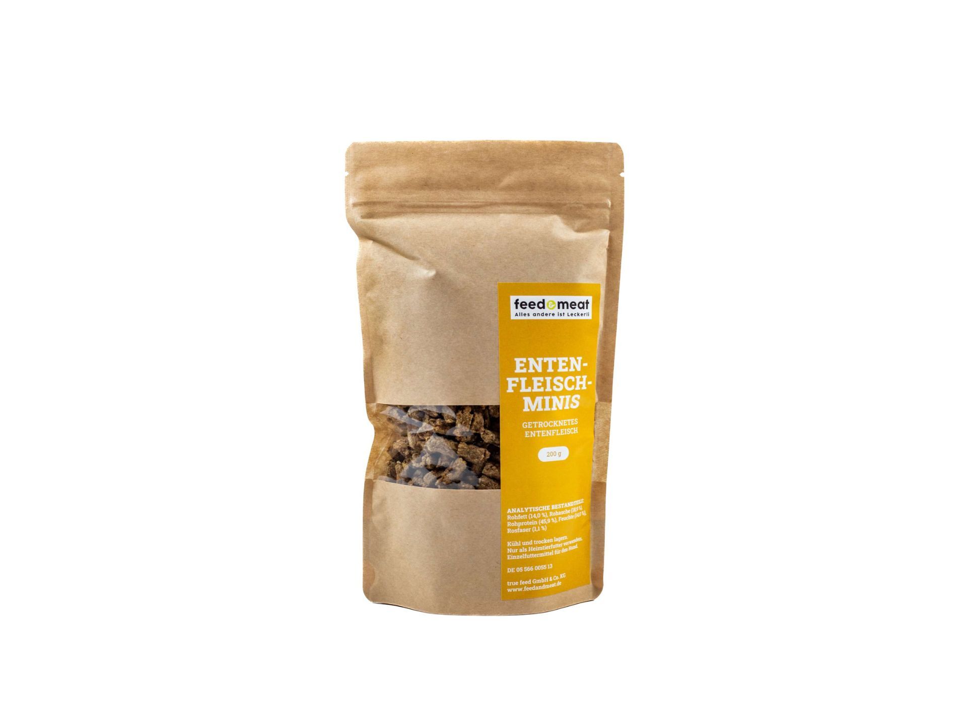 feed&meat Entenfleishc-Minis ohne Getreide Snack für Hunde 