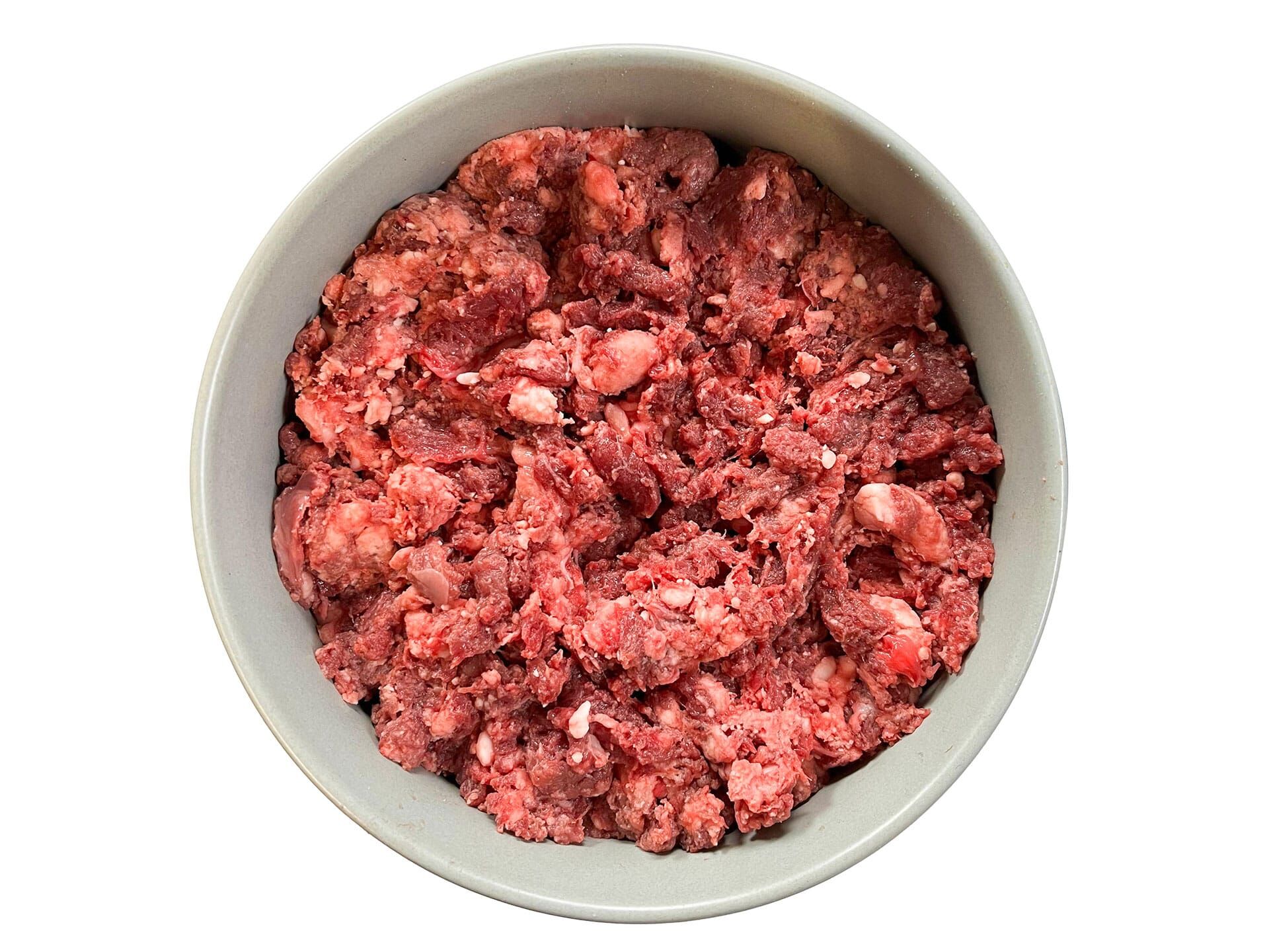 Barf Rinderherz feedandmeat gewolft im Napf