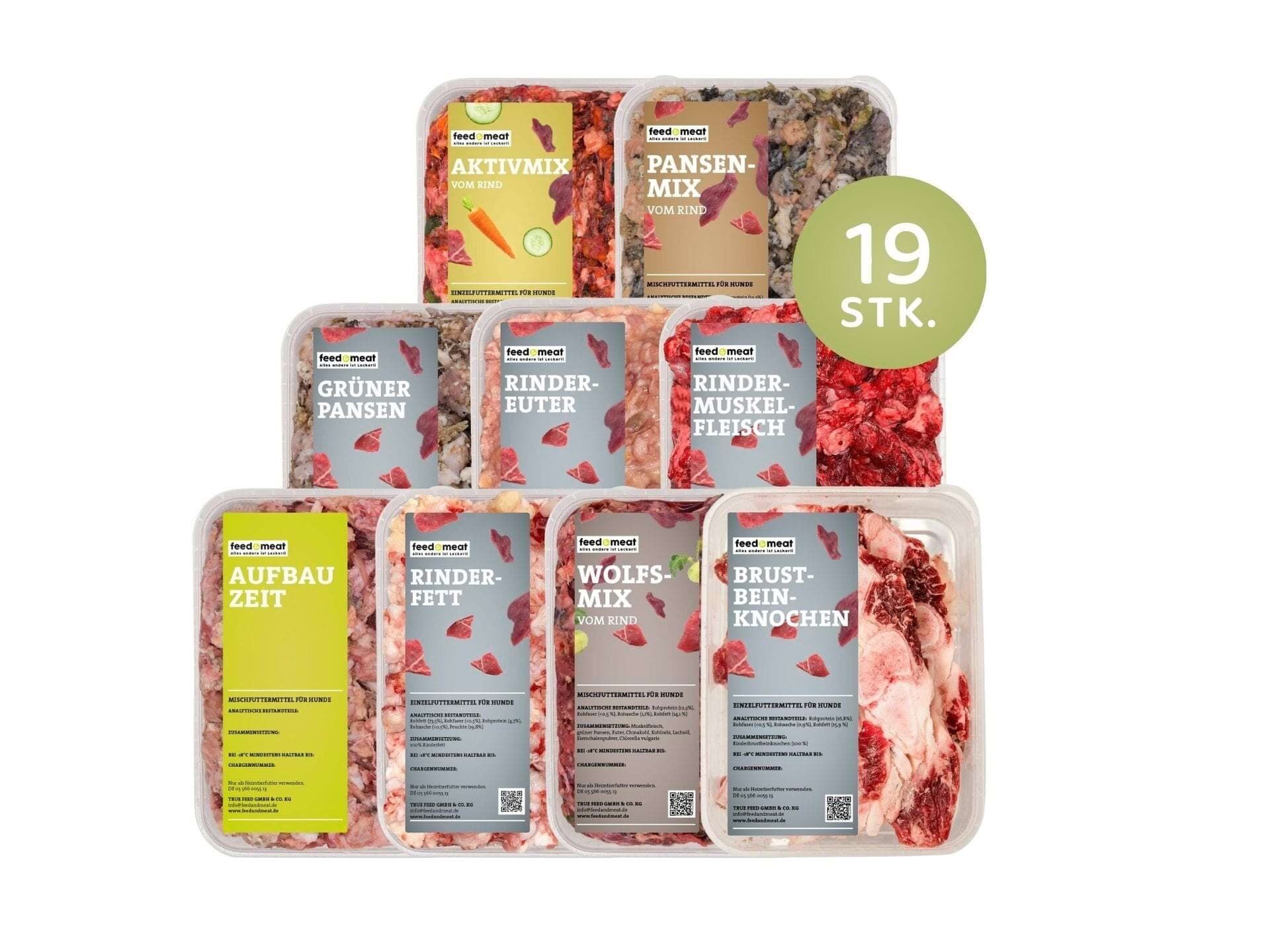 BARF-Hungerhaken-Paket Barf Hundefutter Hungerhakenpaket 20 schalen im Paket