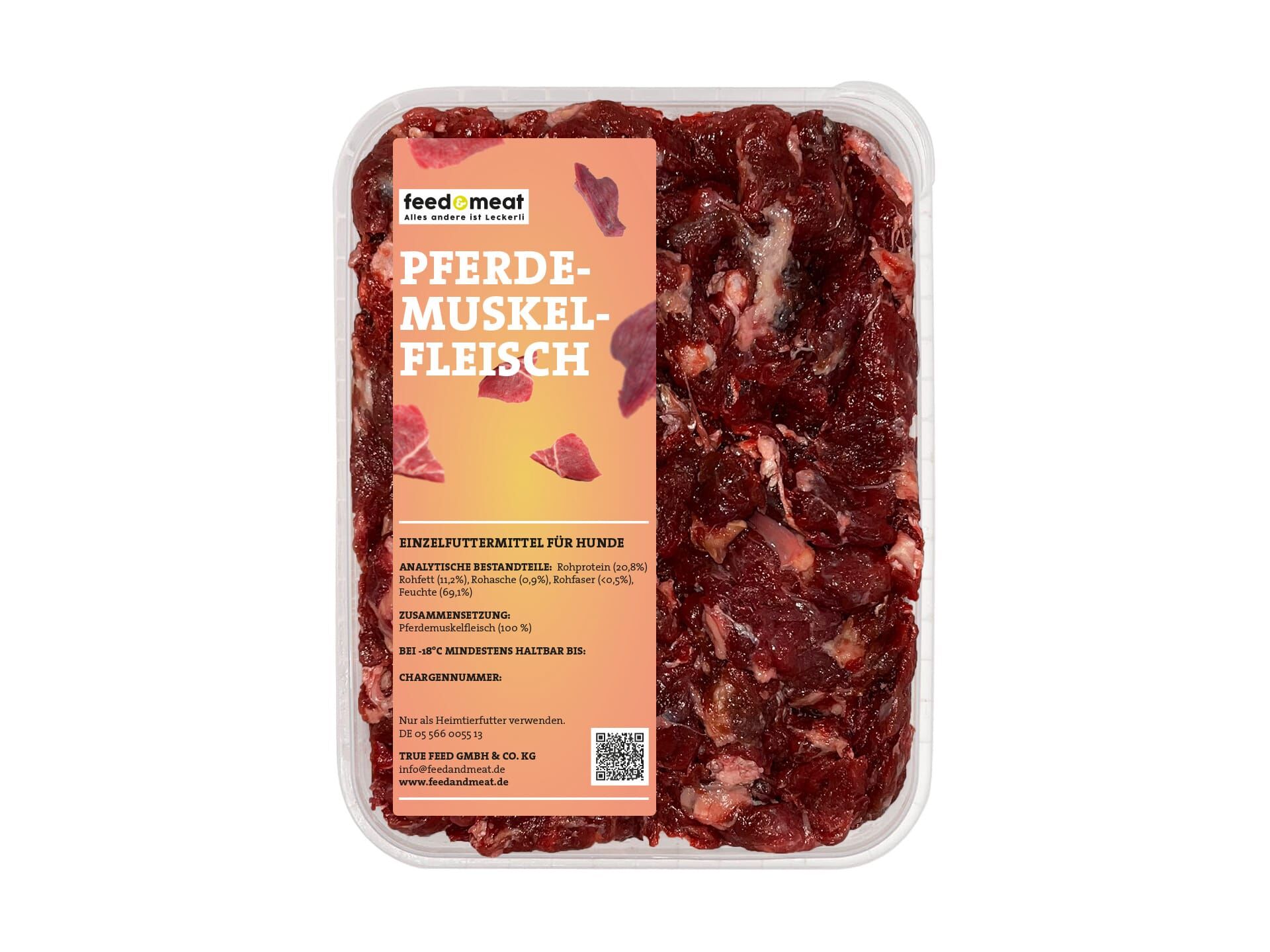 Barf Pferdemuskelfleisch für Hunde feedandmeat Barf Pferdemuskelfleisch gewolft
