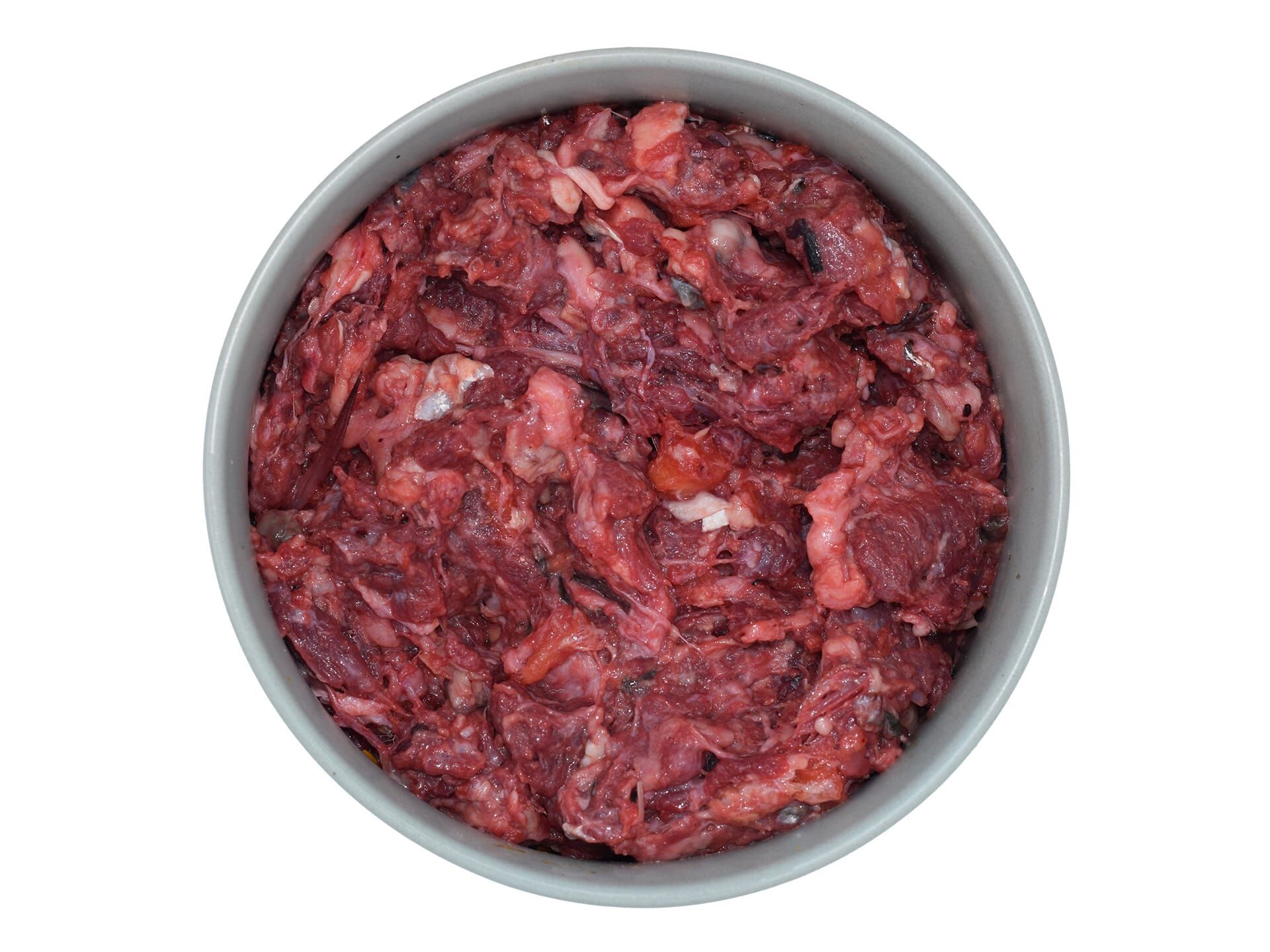 feed&meat Barf Land&Meer für Hunde mit Rind und Fisch im Napf