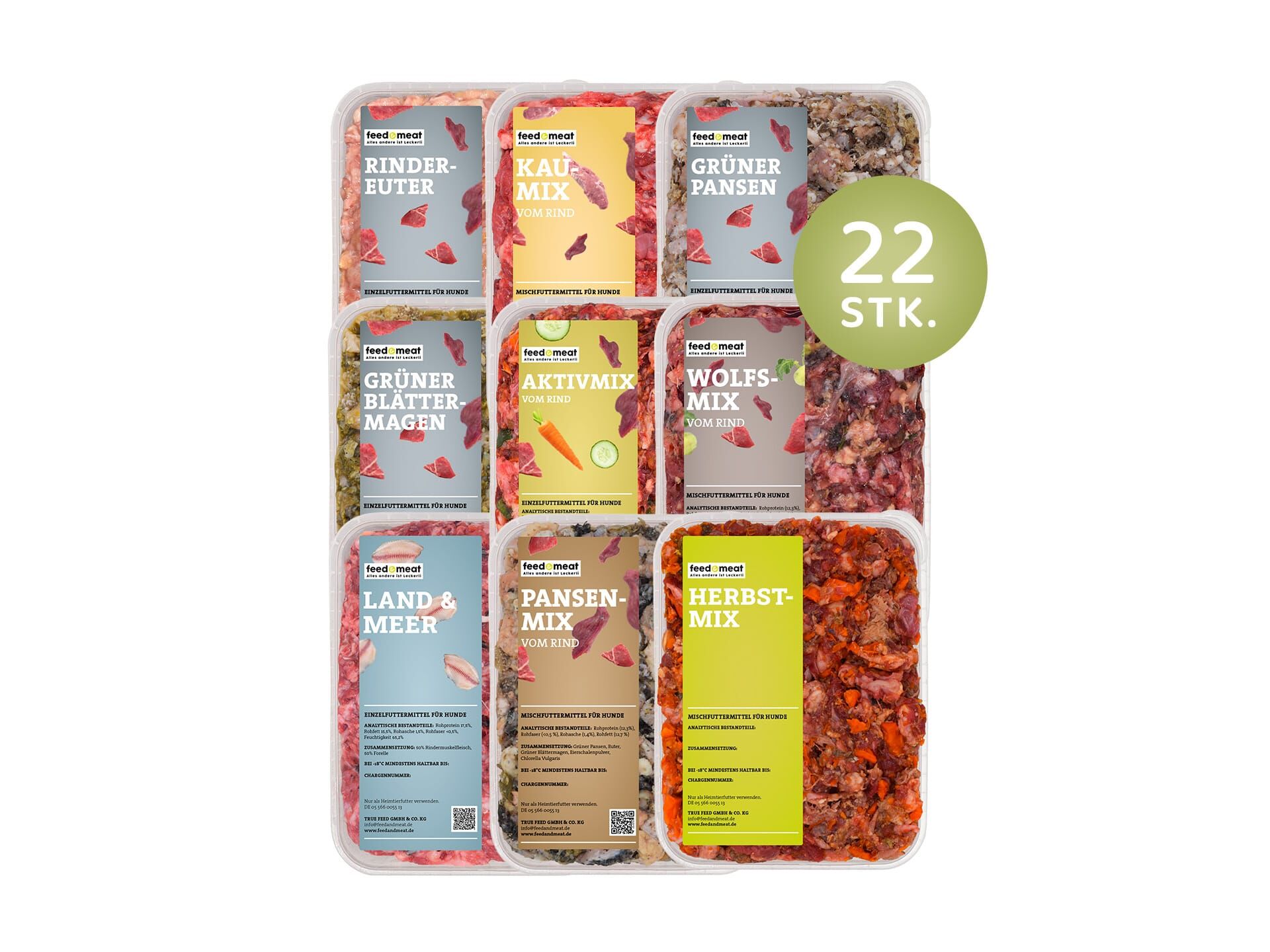 BARF-Herbstpaket feed&meat Herbstpaket 22 Barfmixe und Barfmischungen für den Hund