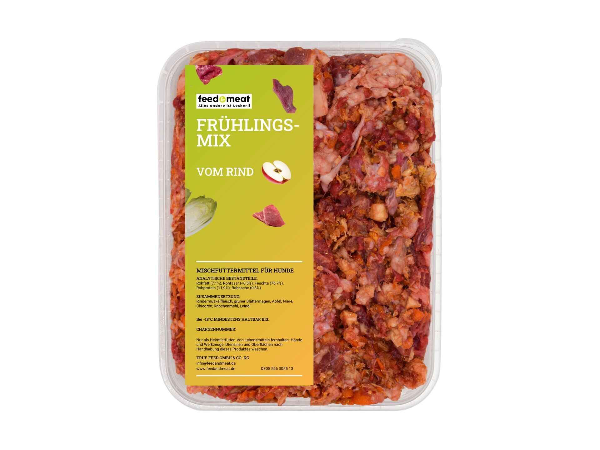 Barf Frühlingsmix mit Chicoree für Hunde feedandmeat