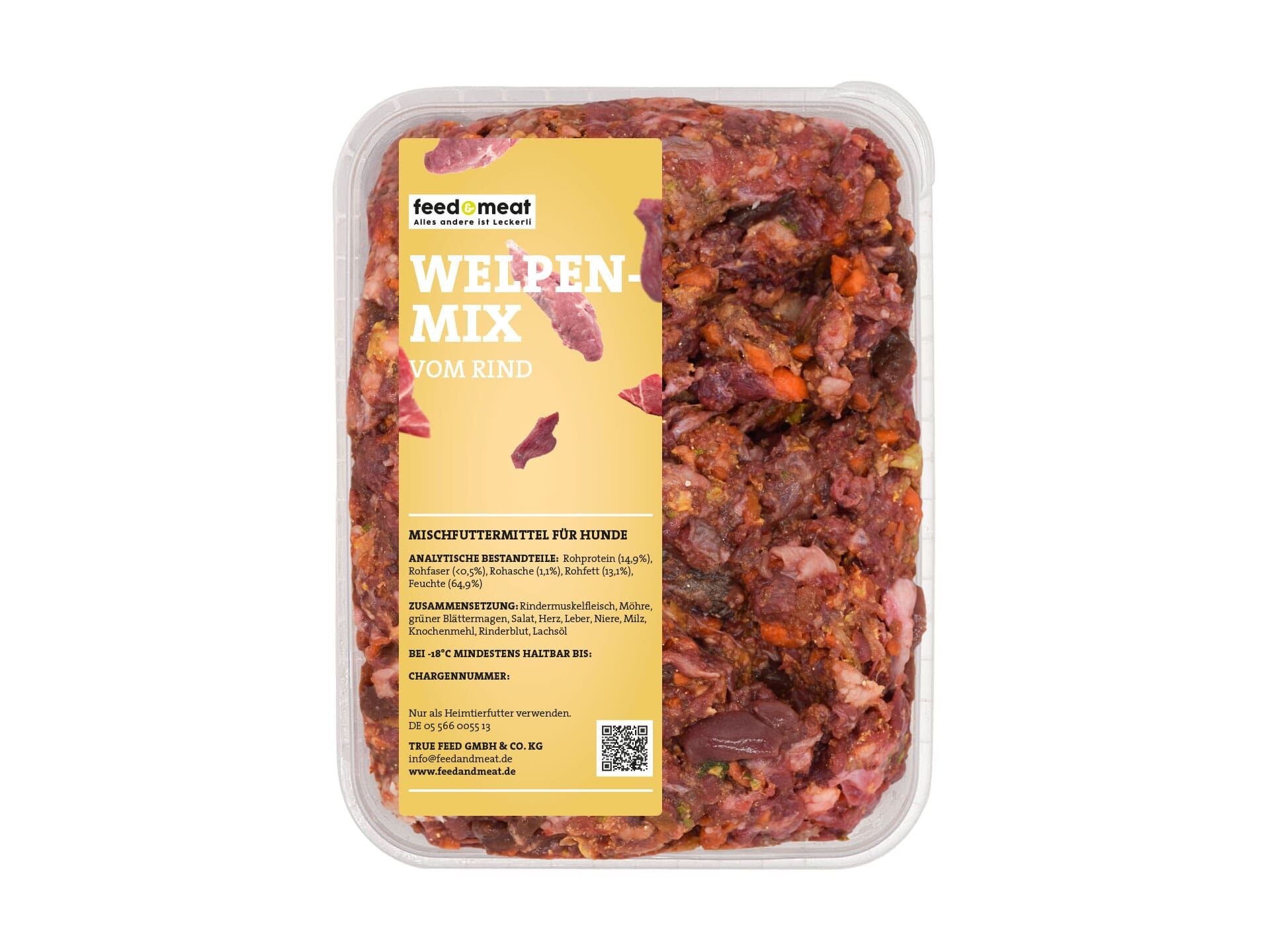 feedandmeat-barf-welpenmix-vom-rind Barf Welpenmix feedandmeat in der 500g Schale