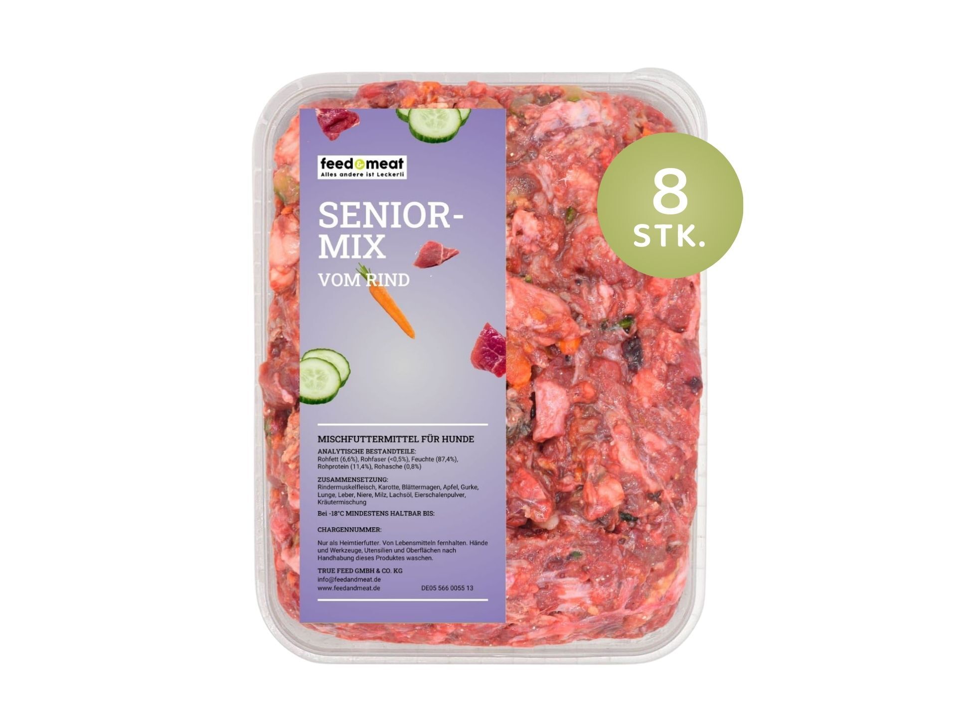 8 Seniormix fuer den Hund 8x Barf Seniormix feedandmeat für ältere Hunde