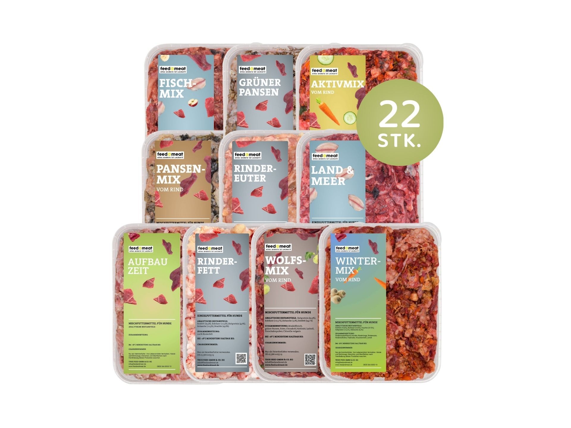 Barf Winterpaket 22 Schalen fuer Hunde