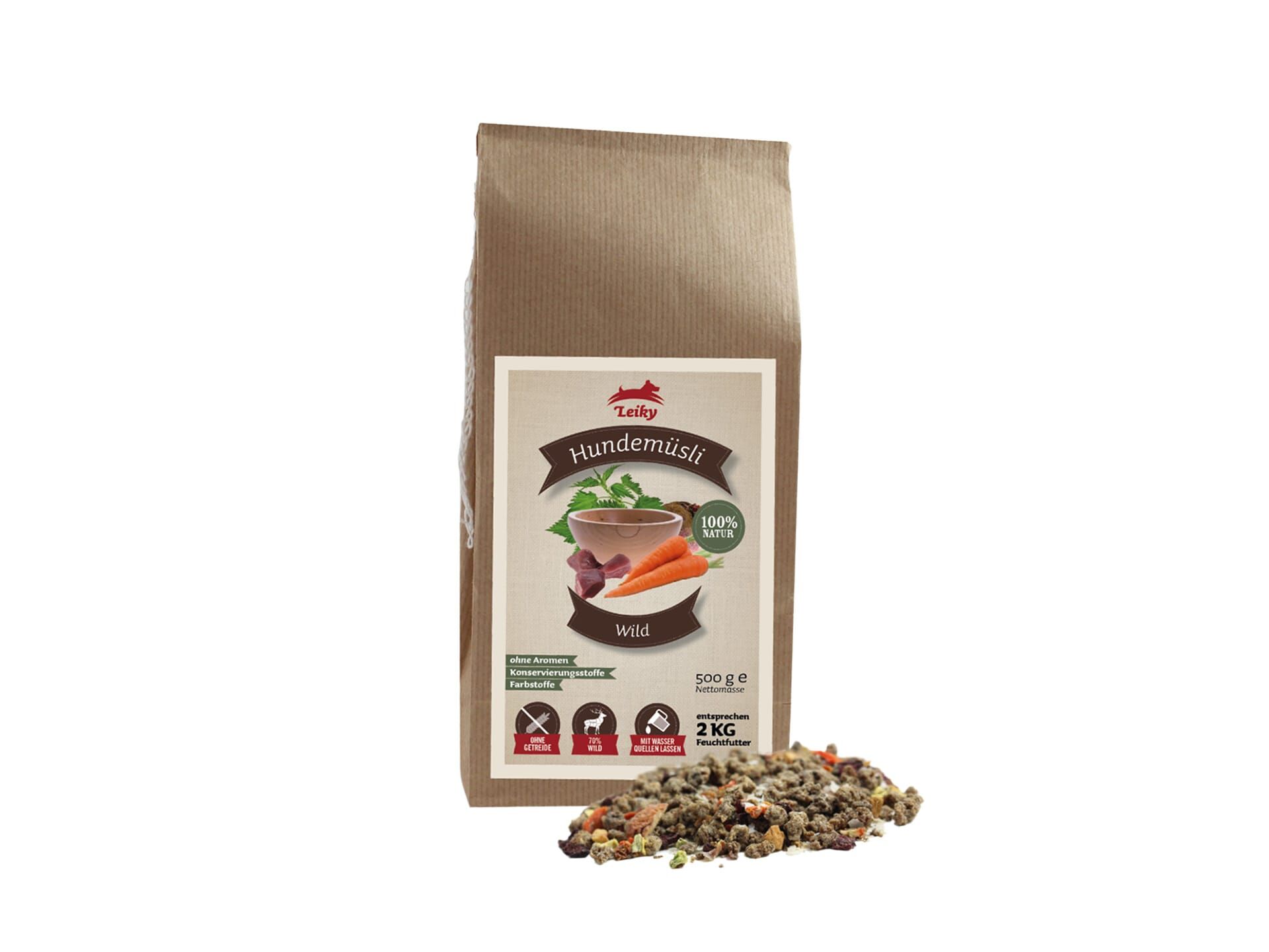 Hundemüsli Wild 500g Leiky Hundemüsli wild 500g