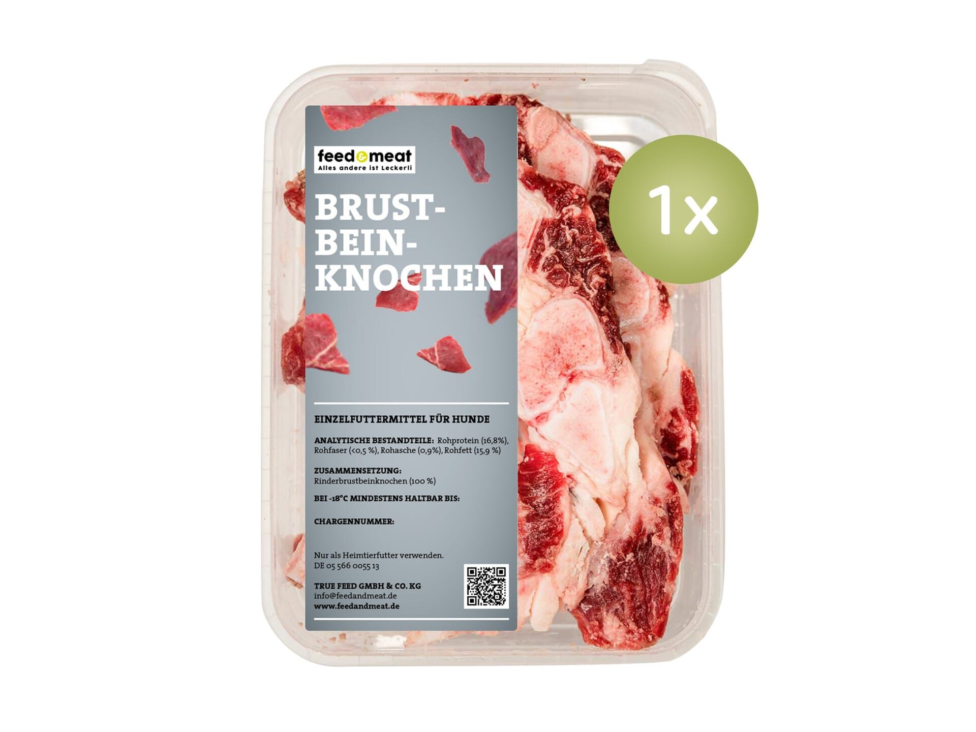 feed&meat Brustbeinknochen vom Rind für Hunde 1x im Paket