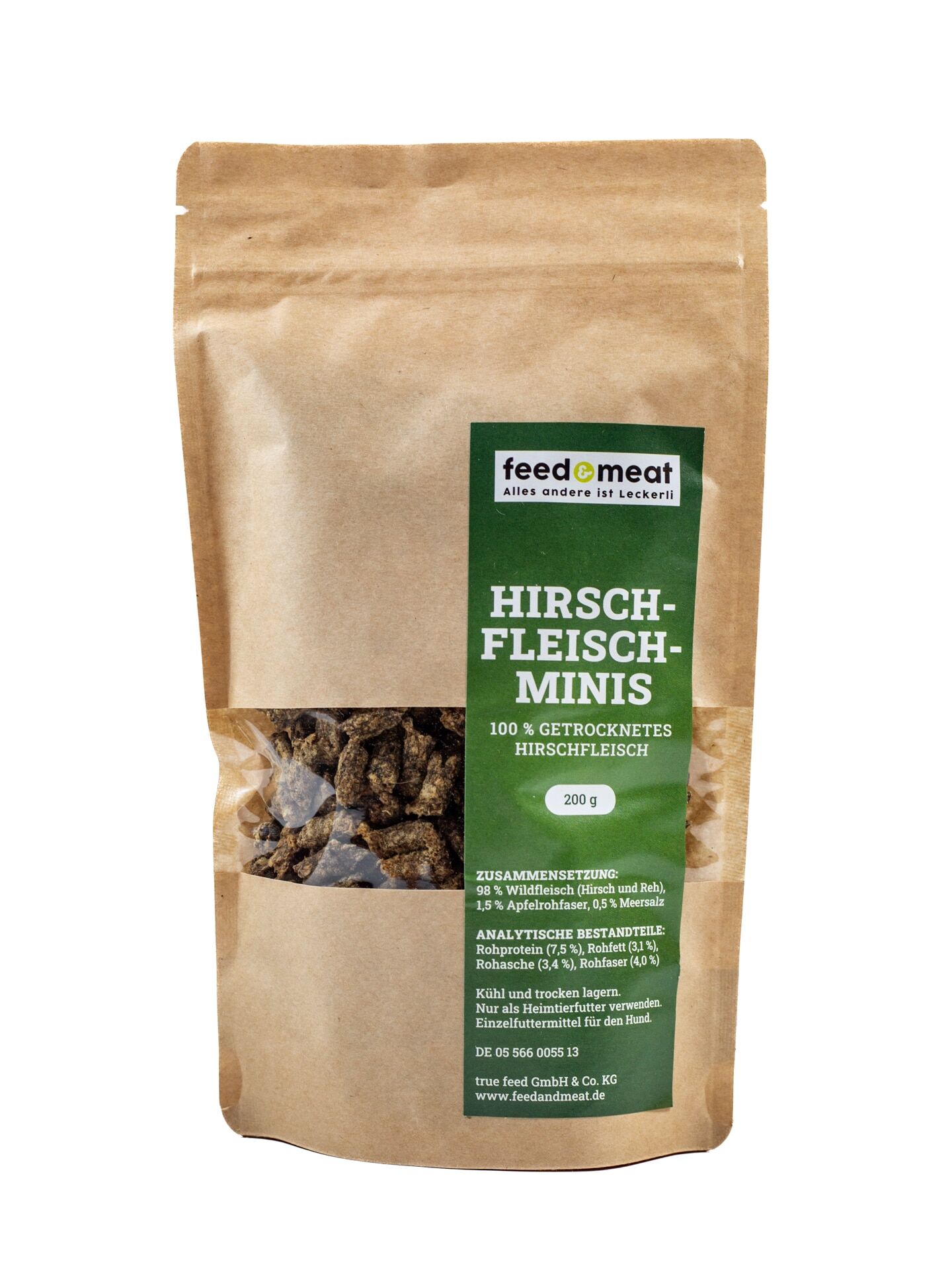 Barf feedandmeat Hirschfleischminis in Doyback für Hunde