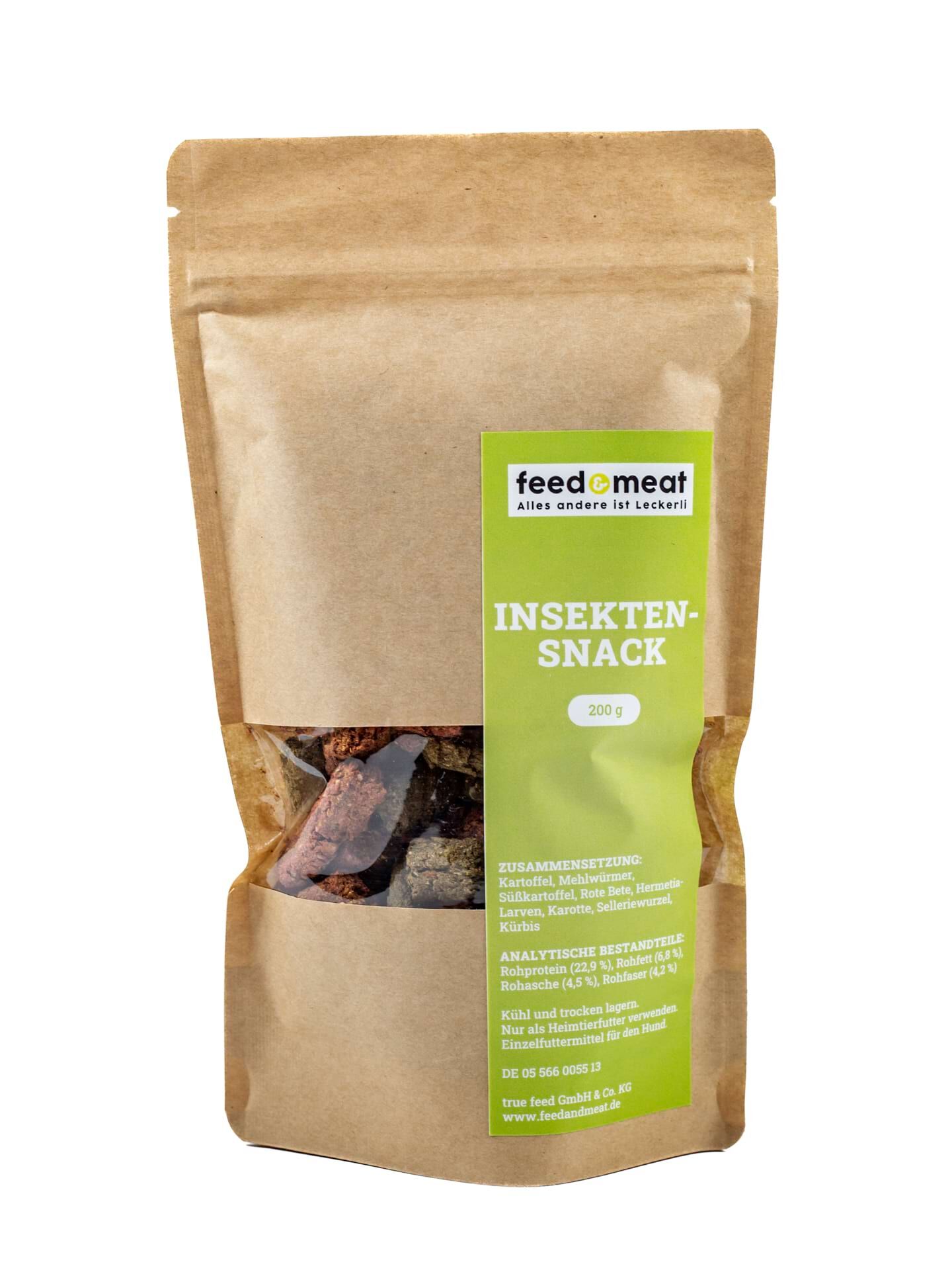 feedandmeat Insektensnack für Hunde 200g
