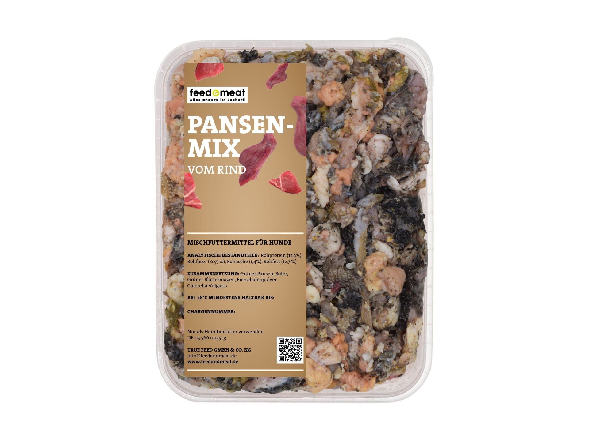 feedandmeat-barf-pansenmix-vom-rind feedandmeat Barf Pansenmix für Hunde grob gewolft
