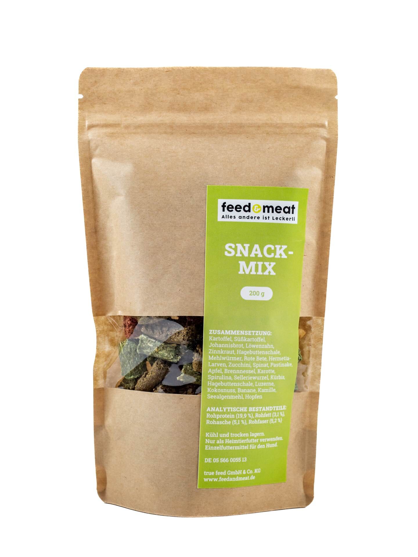 feed&meat Bunter Snackmix für Hunde 200g pro Tüte