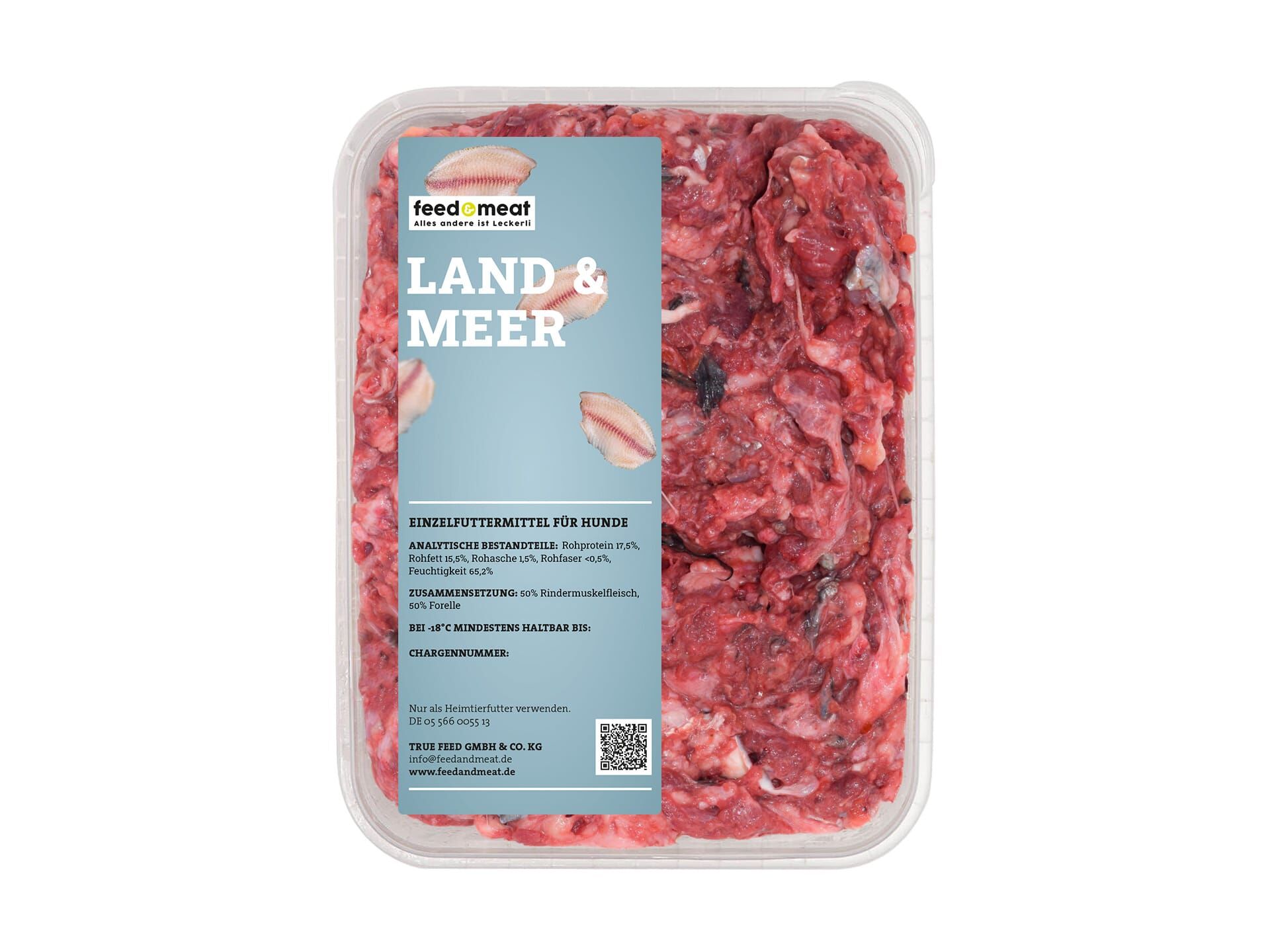 Land&Meer mit Forelle & Rindfleisch | Barf-Hundefutter | Feed&Meat