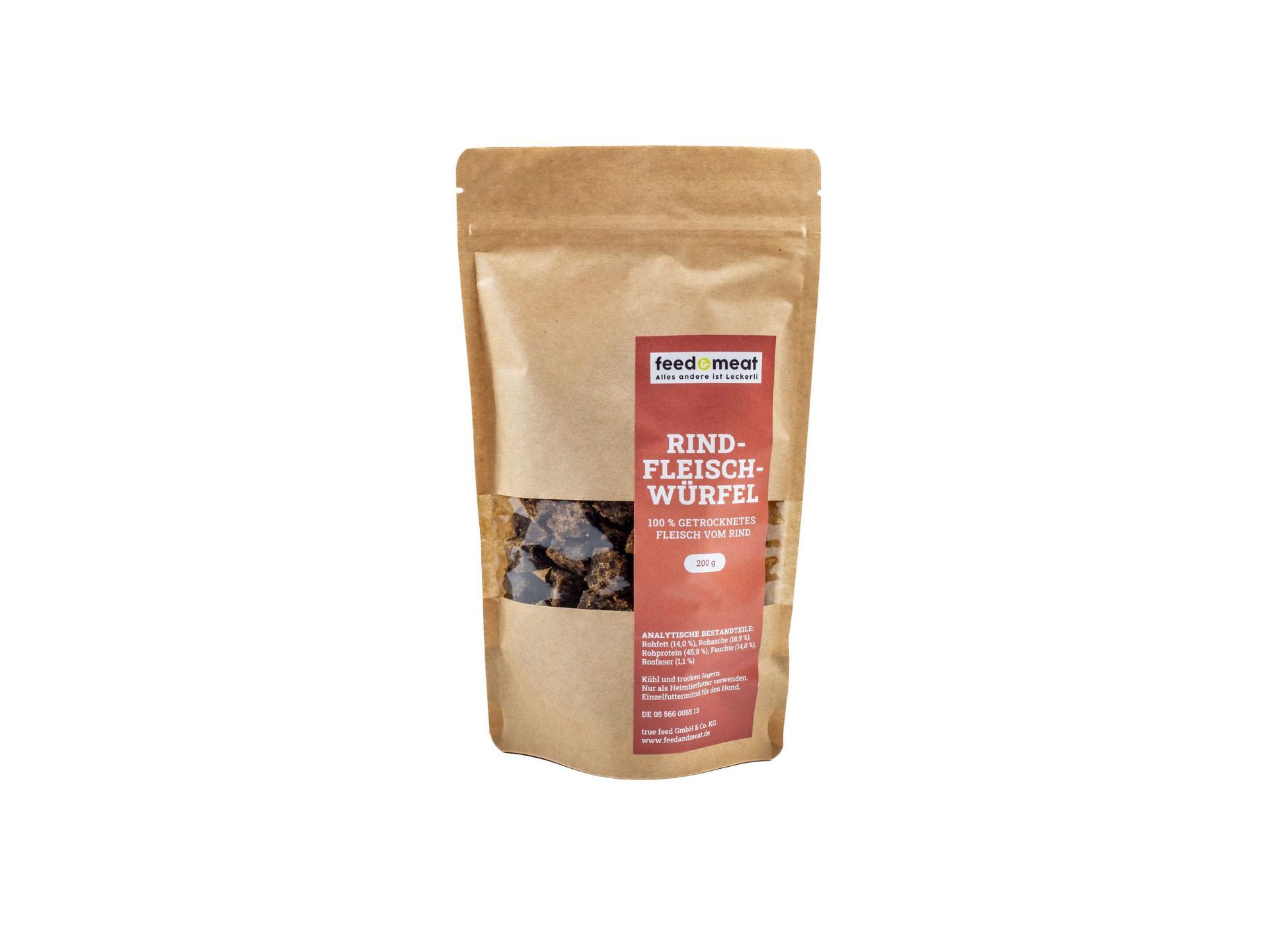 feedandmeat-Rindfleischwürfel für Hunde 200g