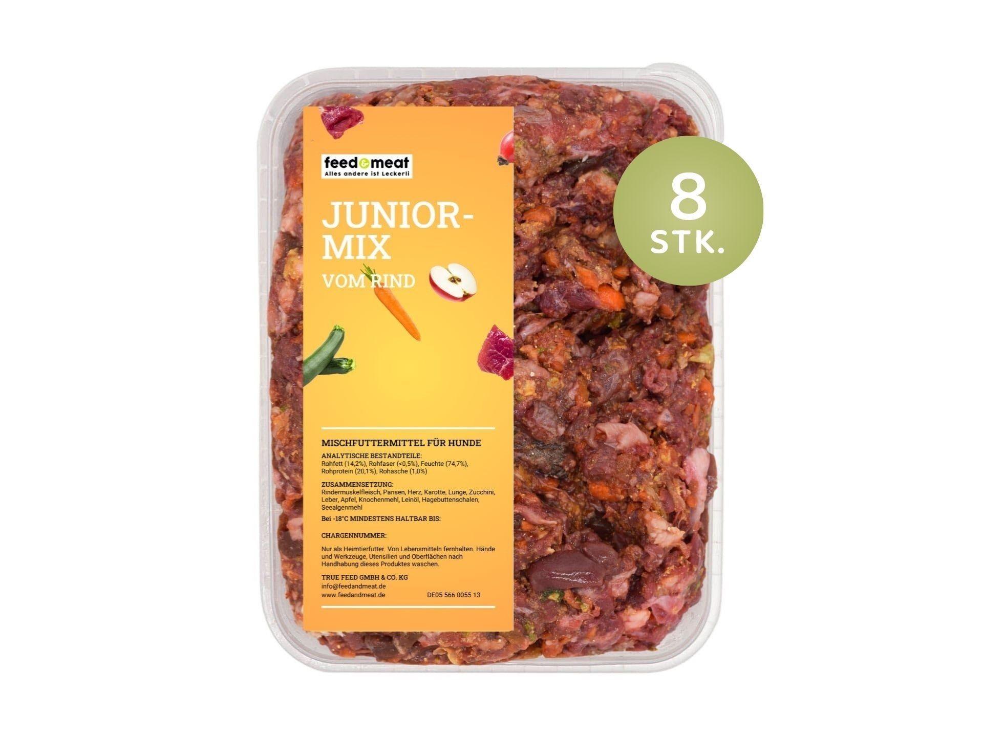 8 Mal Barf Juniormix in der 500g Schale