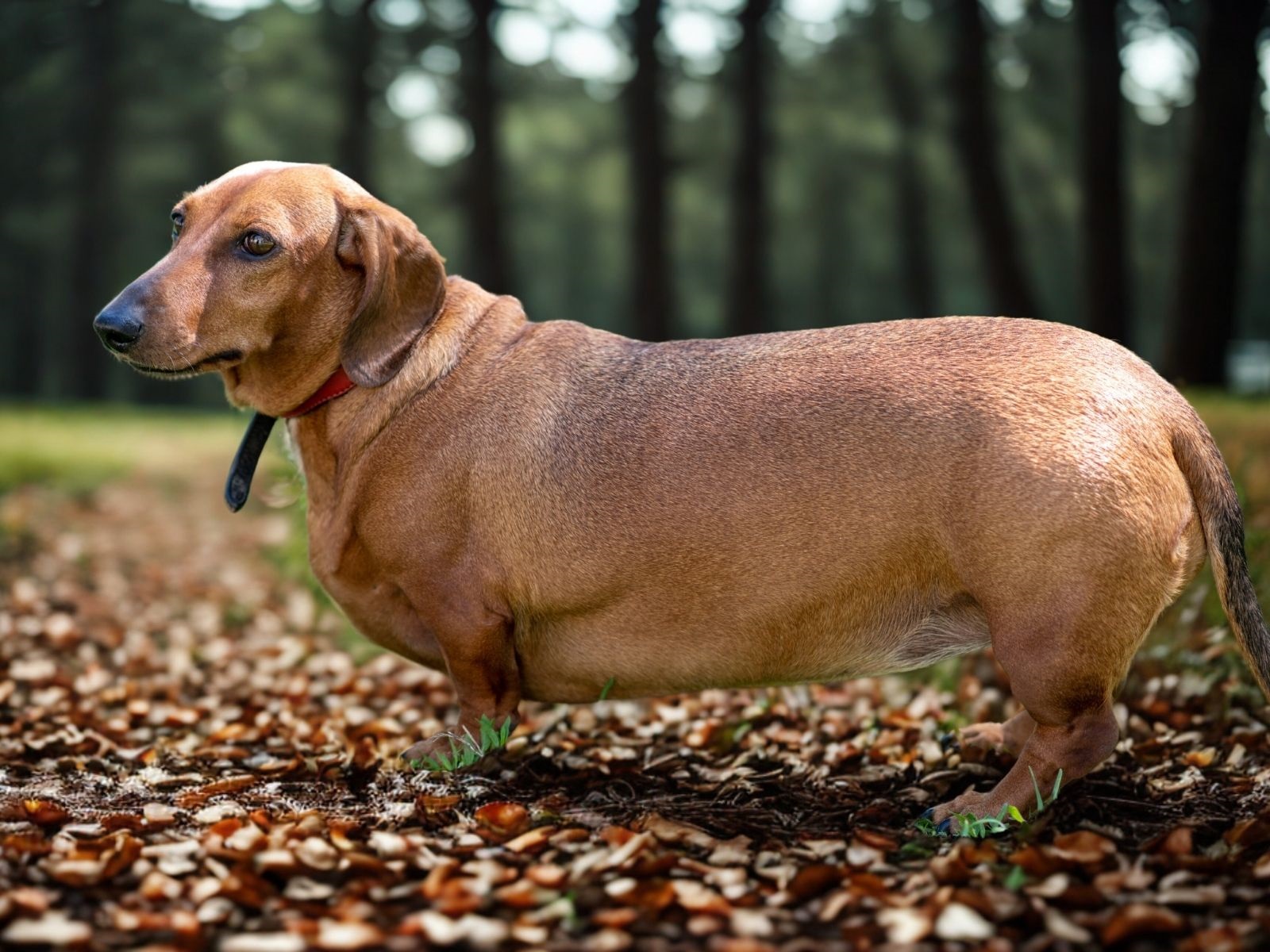 Hund in Bewegung beim Abnehmen durch BARF-Hundefutter auf einer Wiese