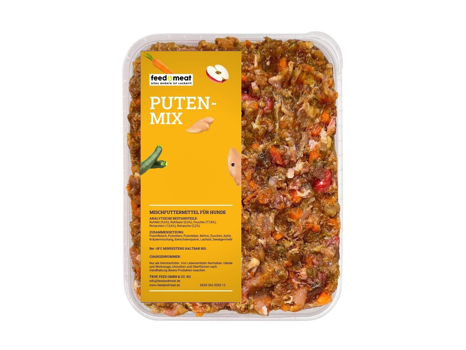 Barf Putenmix Putenmix Barffutter für Hunde mit Zucchini und Möhre