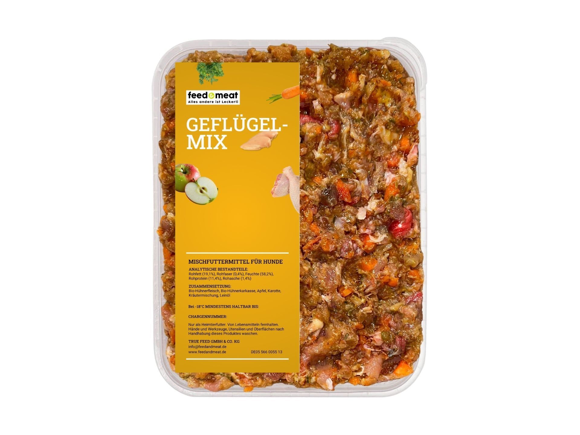 Fütterungsfertige BARF-Mixe mit Öl, Gemüse, Obst und Kräutern | feedandmeat